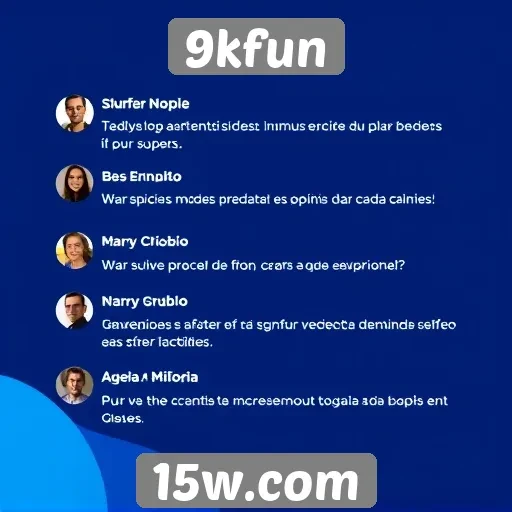 Feedback dos usuários sobre a experiência no 9kfun